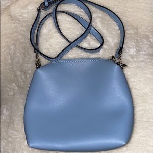 Browns baby blue leather cross body bag
